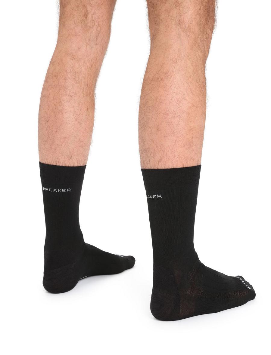 Chaussettes Icebreaker Merino Hike Liner Crew Homme Noir | FR 1044SGLO